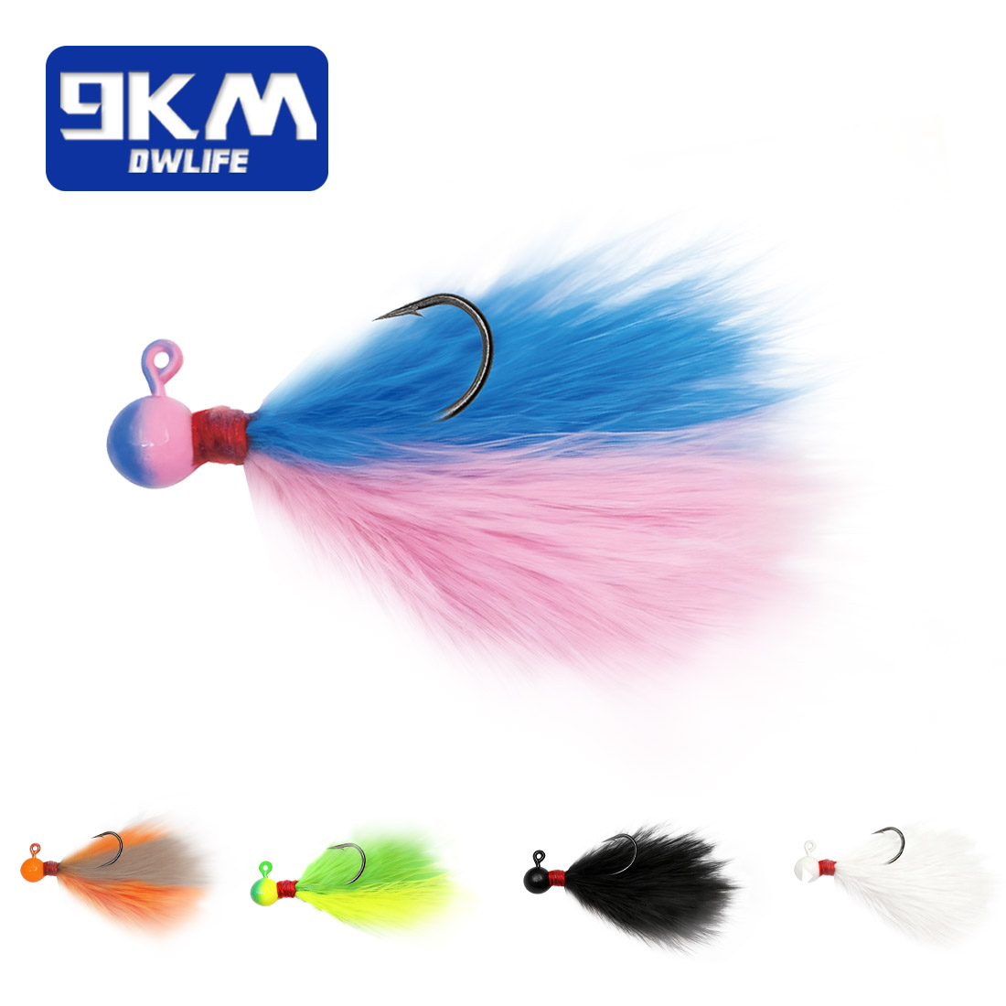 Fishing Hook Assortment - Набор из 5 разноцветных приманок Marabou